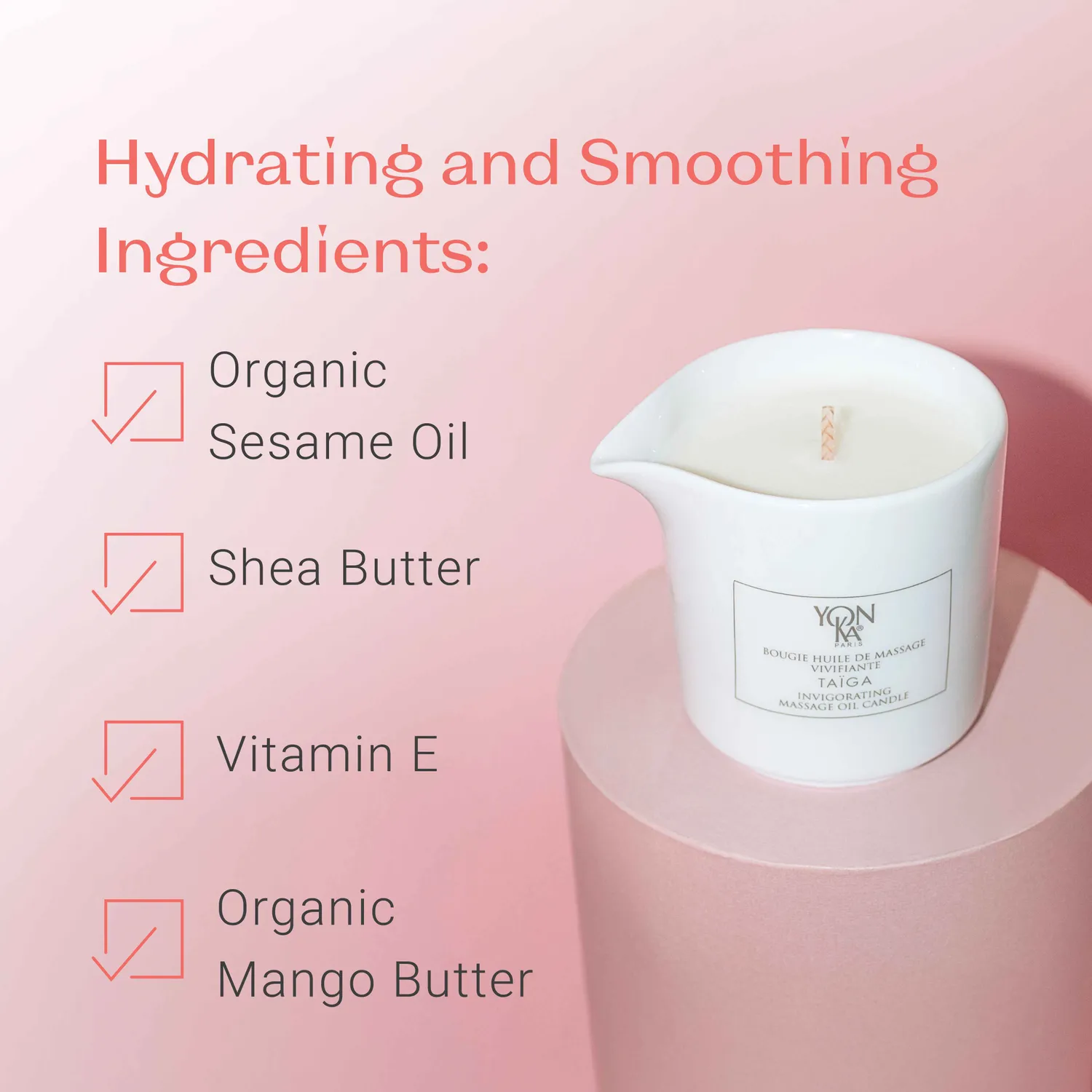 Yon-Ka Taïga Massage Candle massasjelys med sesamolje