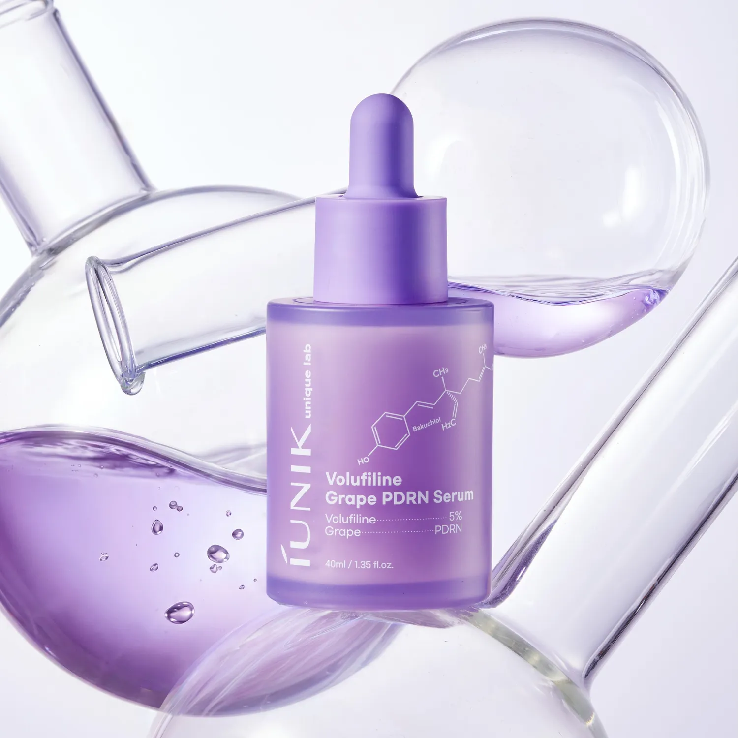 IUNIK Volufiline Grape PDRN Serum ansiktsserum med 5 % Volufiline