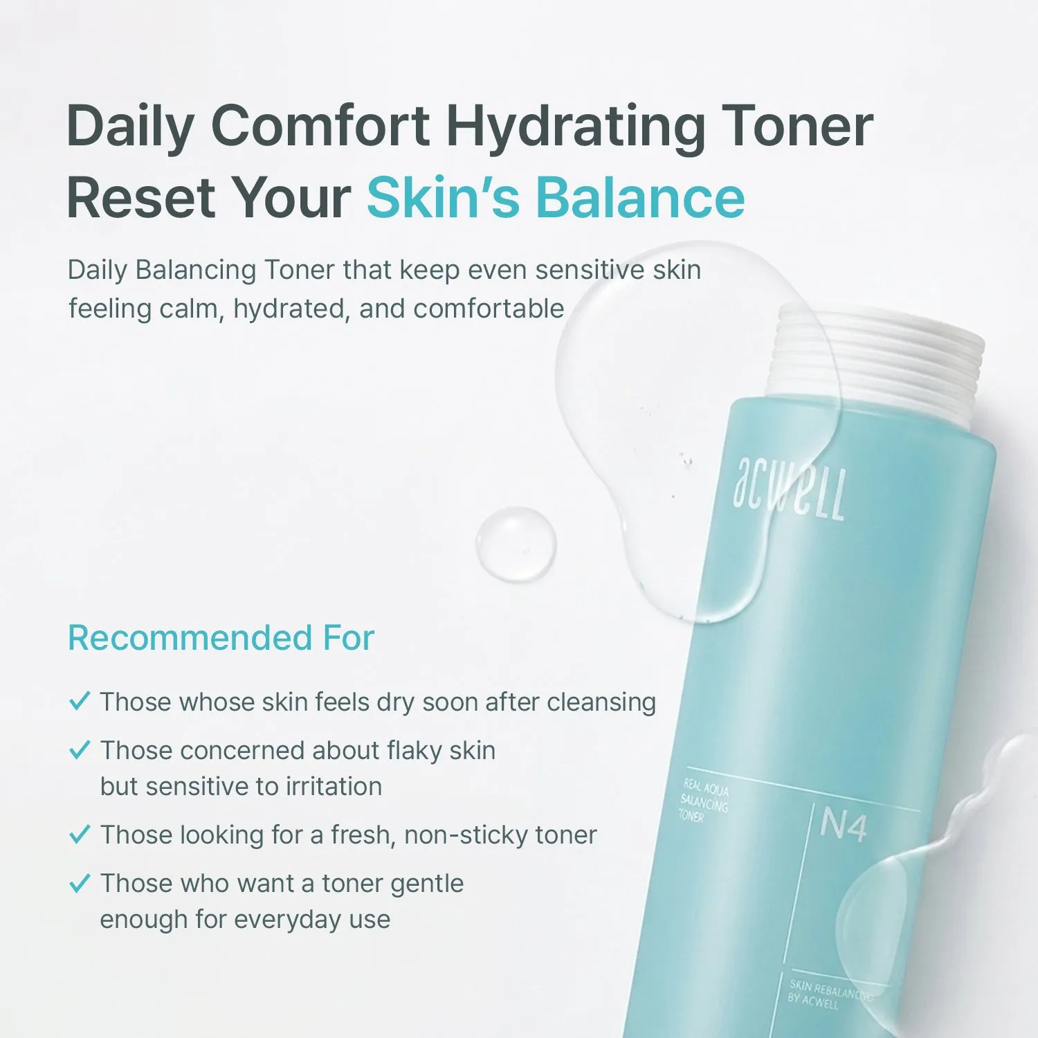 Acwell Real Aqua Balancing Hydrating & Exfoliating Facial Toner