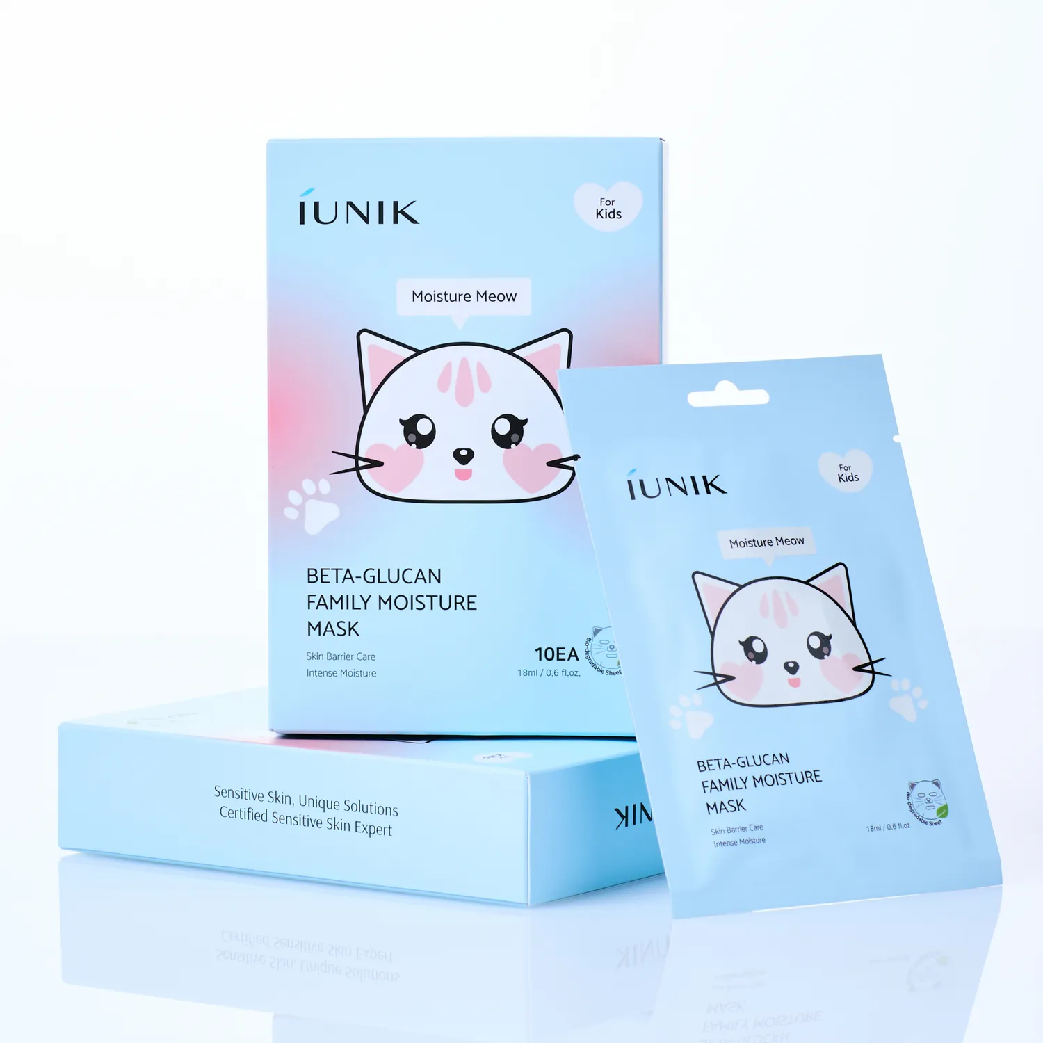 IUNIK Beta-Glucan Family Moisture Mask For Kids ansiktsmaske