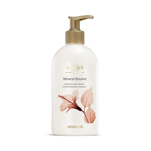 ahava Mineral Botanic Velvet Cream Wash kroppsvask 500 ml hibiskus og fiken