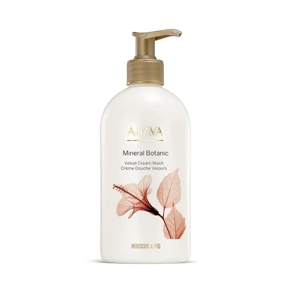 ahava Mineral Botanic Velvet Cream Wash kroppsvask 500 ml hibiskus og fiken