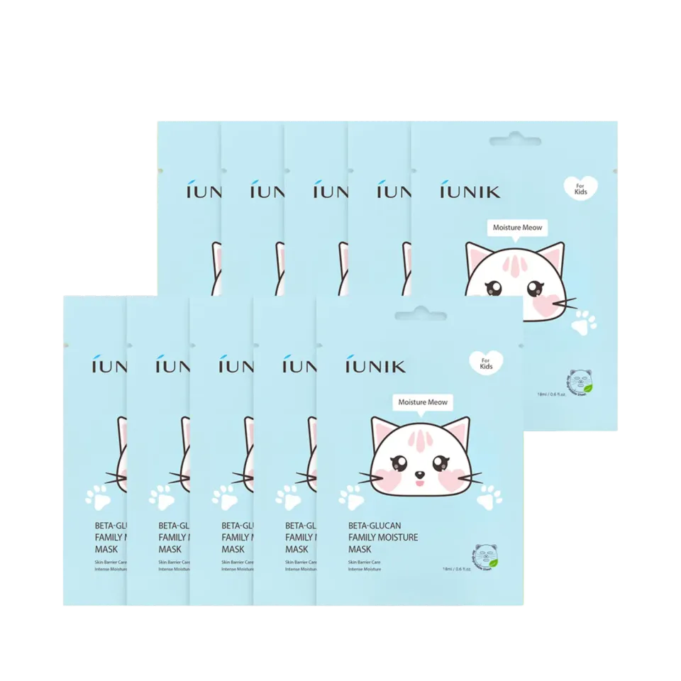 IUNIK Beta-Glucan Family Moisture Mask For Kids ansiktsmaske