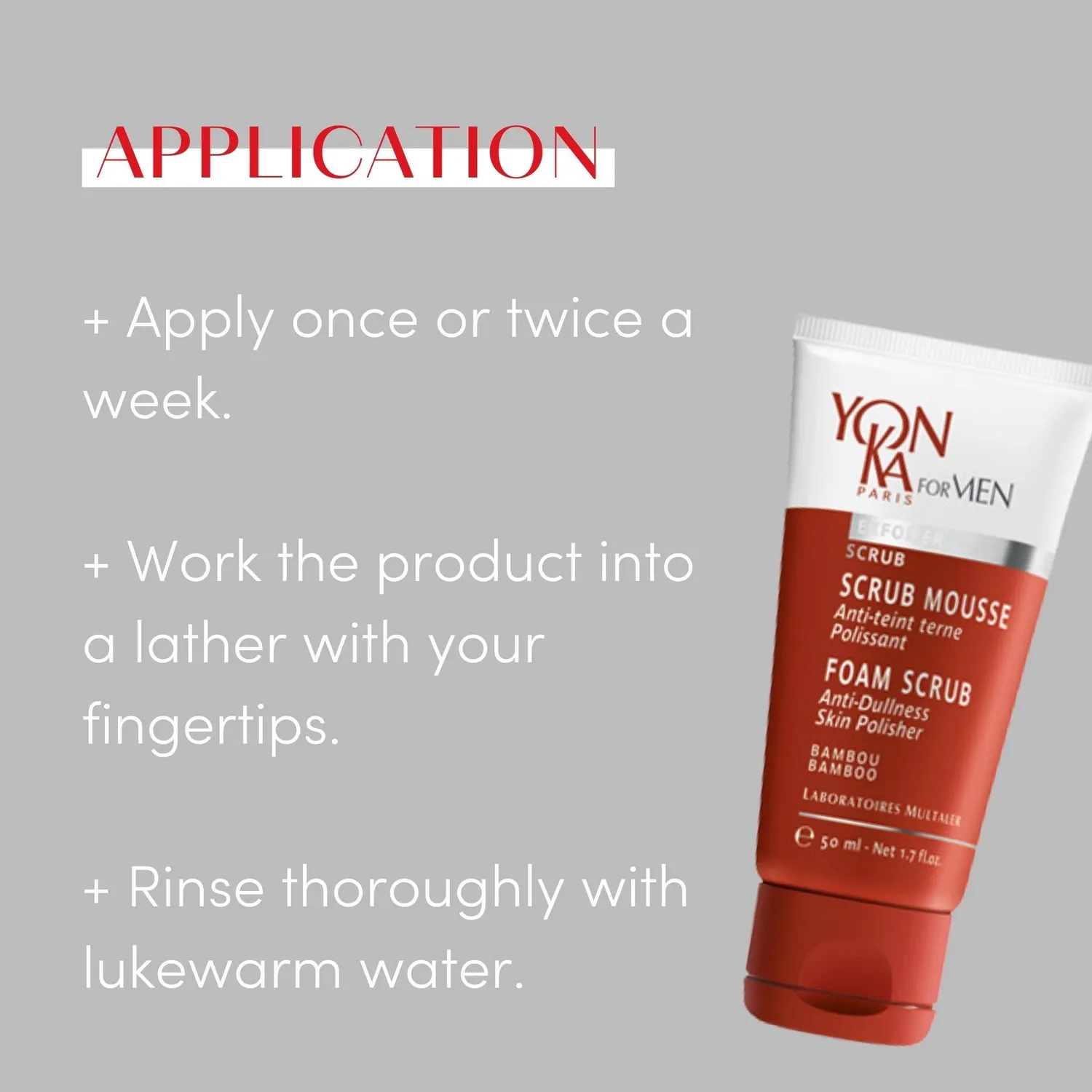 Yon-Ka Men Scrub Mousse ansiktsskrubb 100 ml med bambus