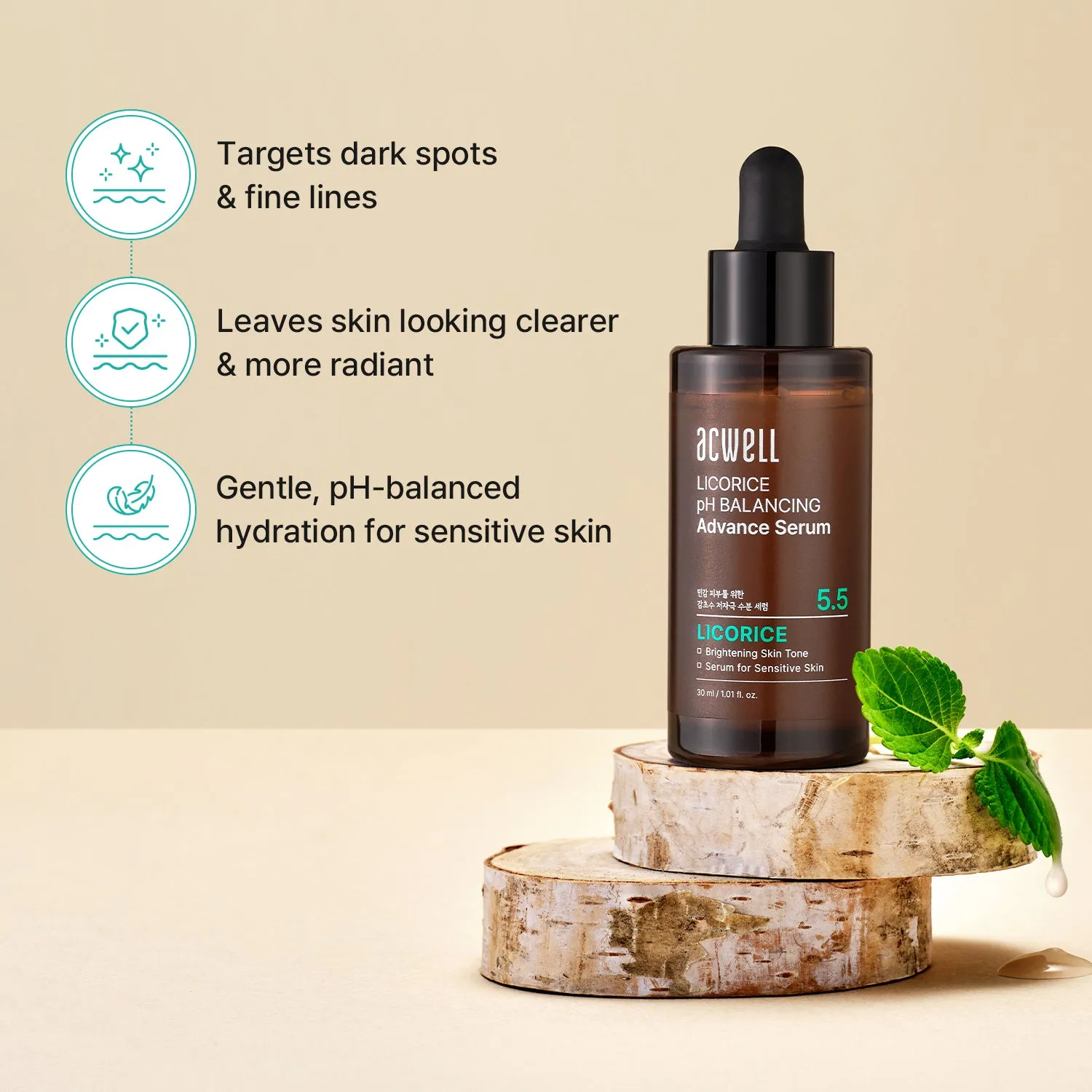 Acwell Licorice pH Balancing Advanced Facial Serum Ampoule serum