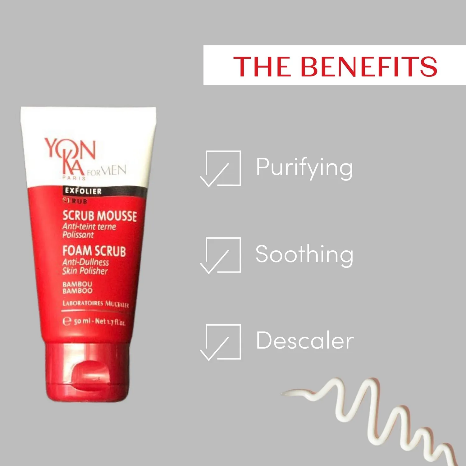 Yon-Ka Men Scrub Mousse ansiktsskrubb 100 ml med bambus