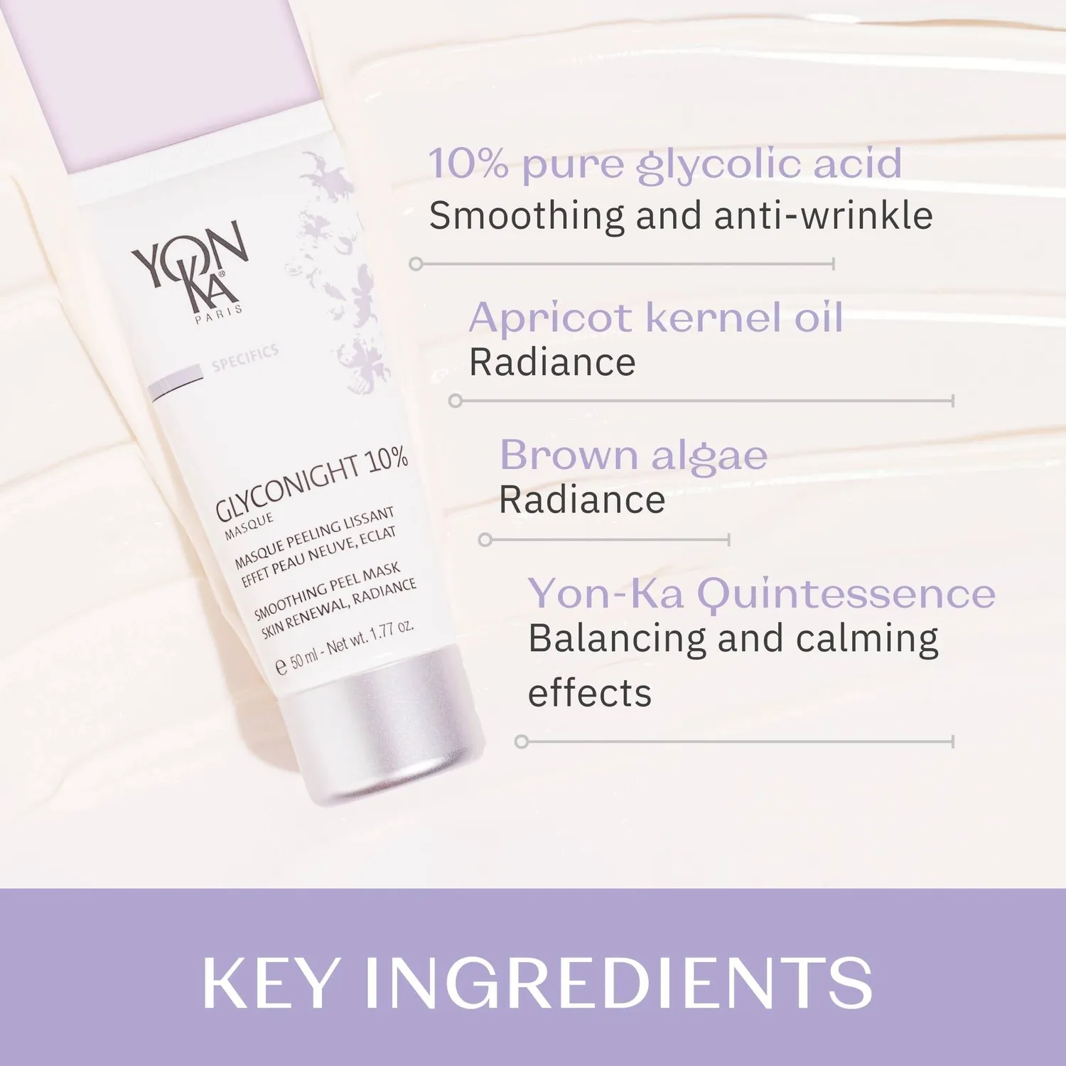 Yon-Ka Glyconight 10% Masque nattmaske 15 ml med glykolsyre