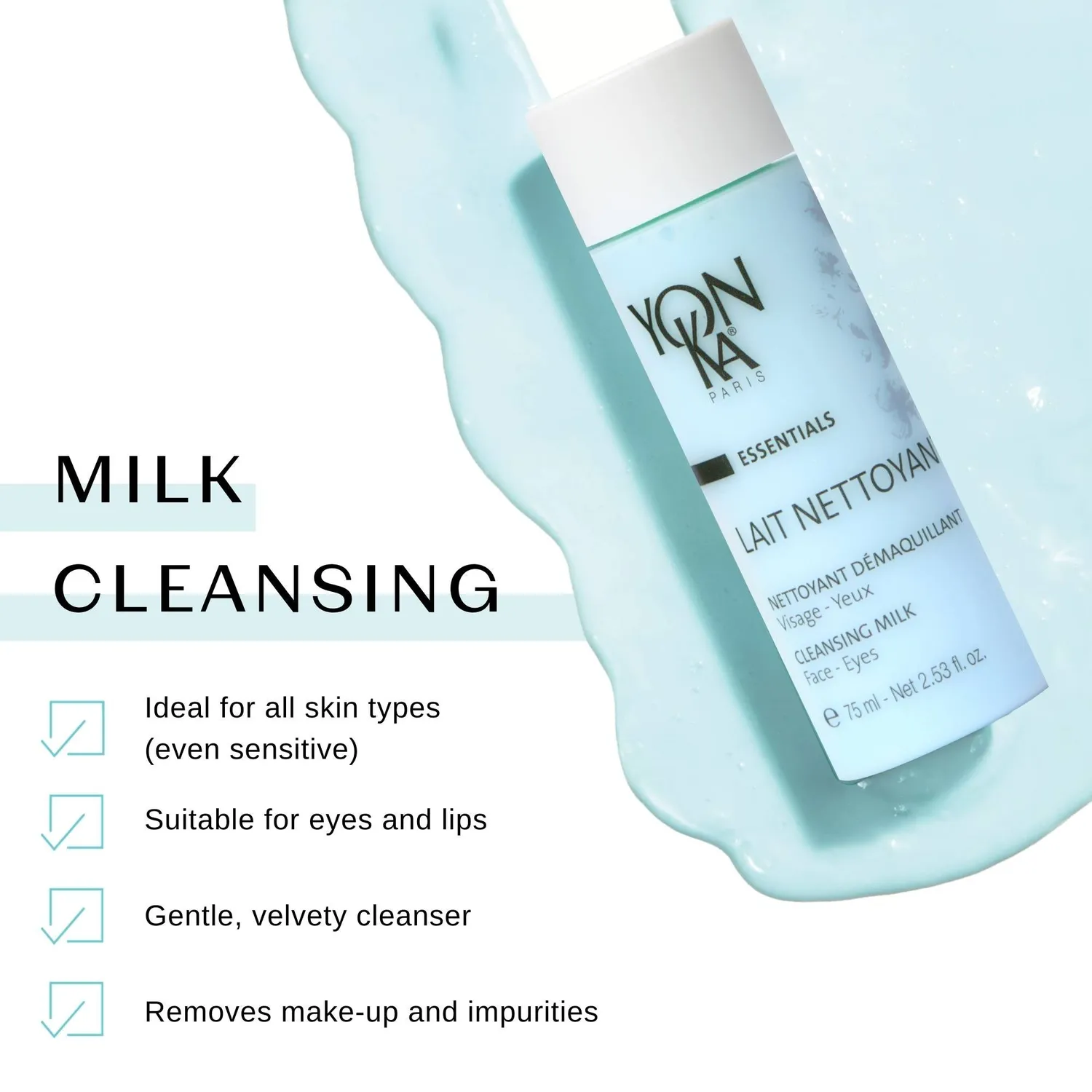 Yon-Ka Lait Nettoyant rensemelk 75 ml reiseformat