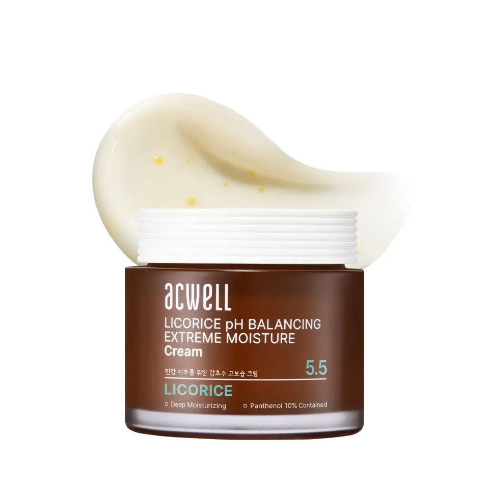 Acwell Licorice pH Balancing Extreme Moisture Cream fuktighetskrem 50 ml med panthenol