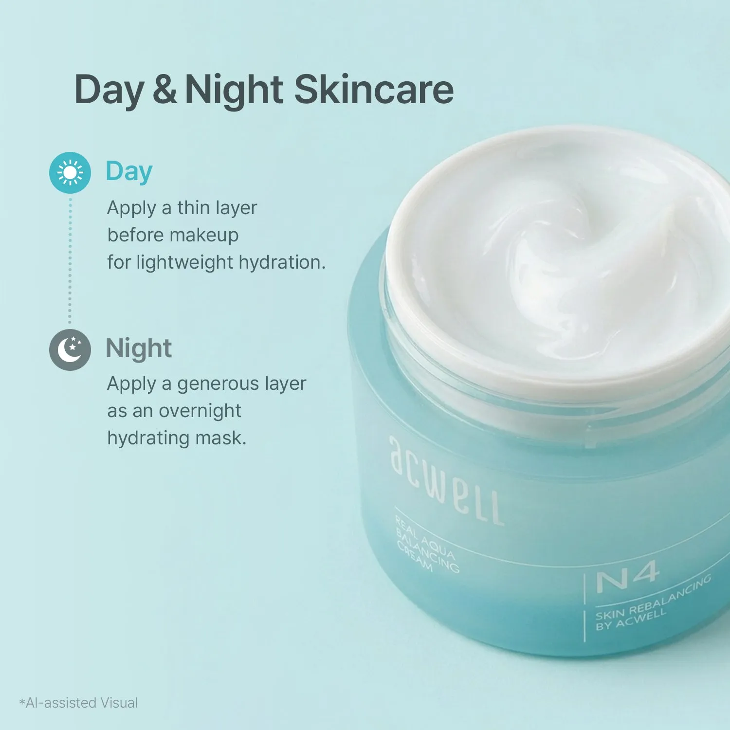 Acwell Real Aqua Balancing Cream gelkrem med hyaluronsyre