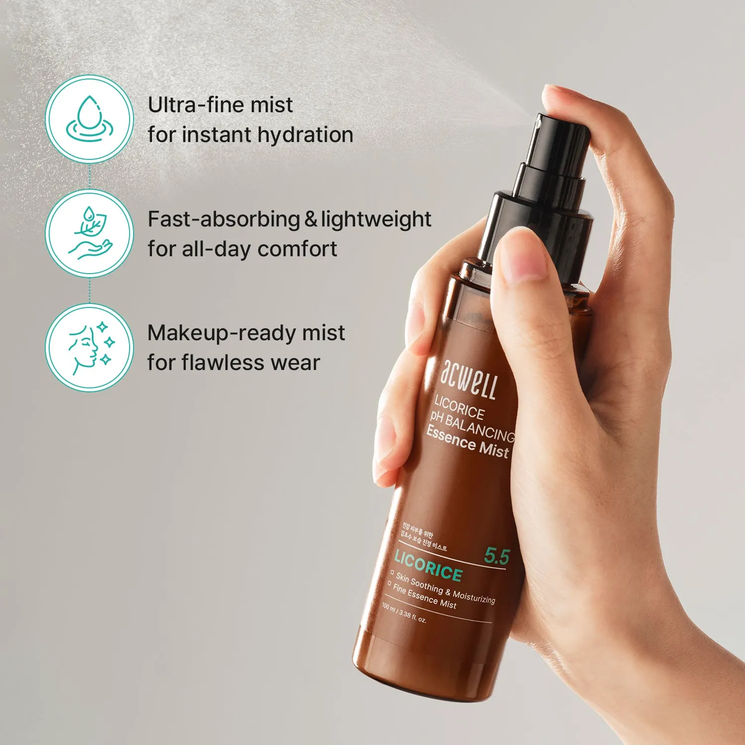 Acwell Licorice pH Balancing Essence Hydrating Face Mist ansiktsmist