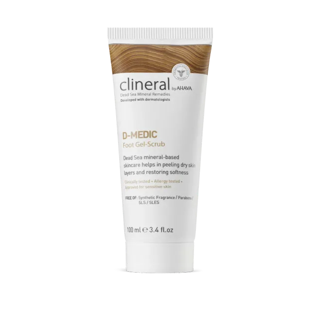 ahava D-MEDIC Foot Gel-Scrub fotskrubb 100 ml vegansk