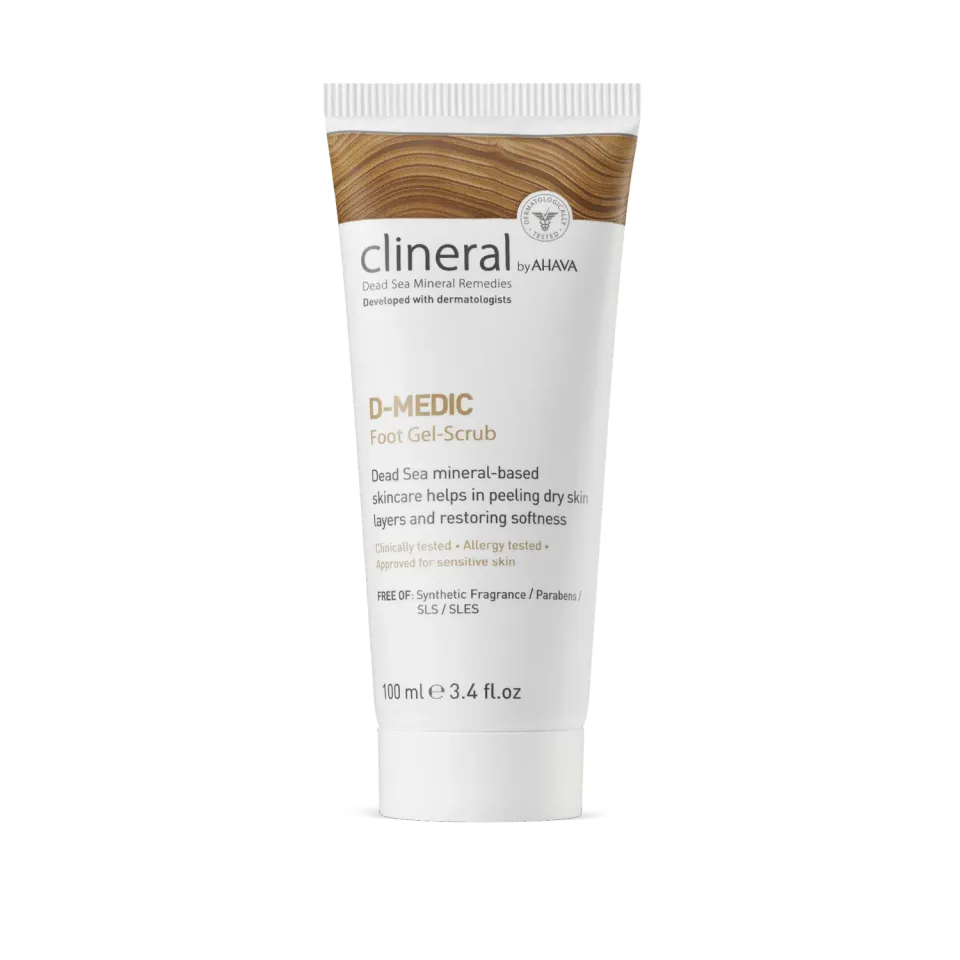 ahava D-MEDIC Foot Gel-Scrub fotskrubb 100 ml vegansk