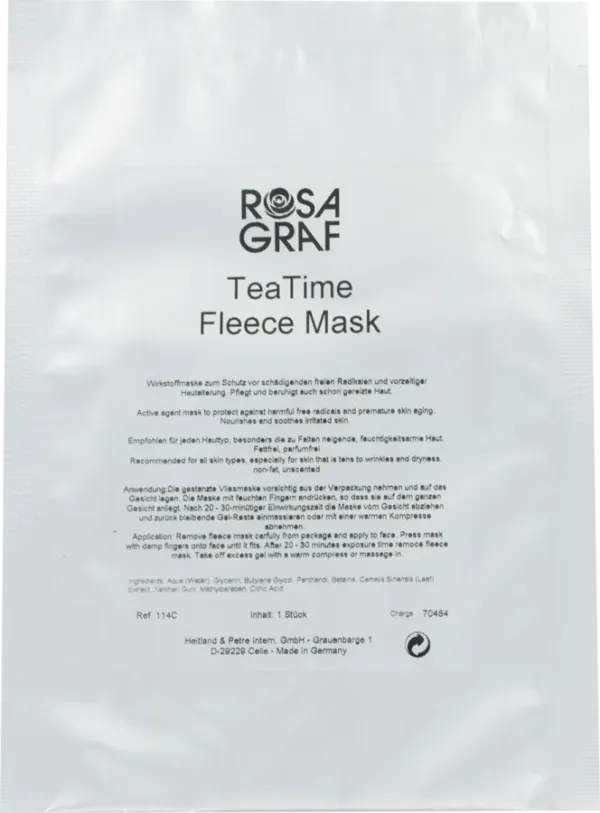 Rosa Graf TeaTime Fleece Mask ansiktsmaske 5 stk