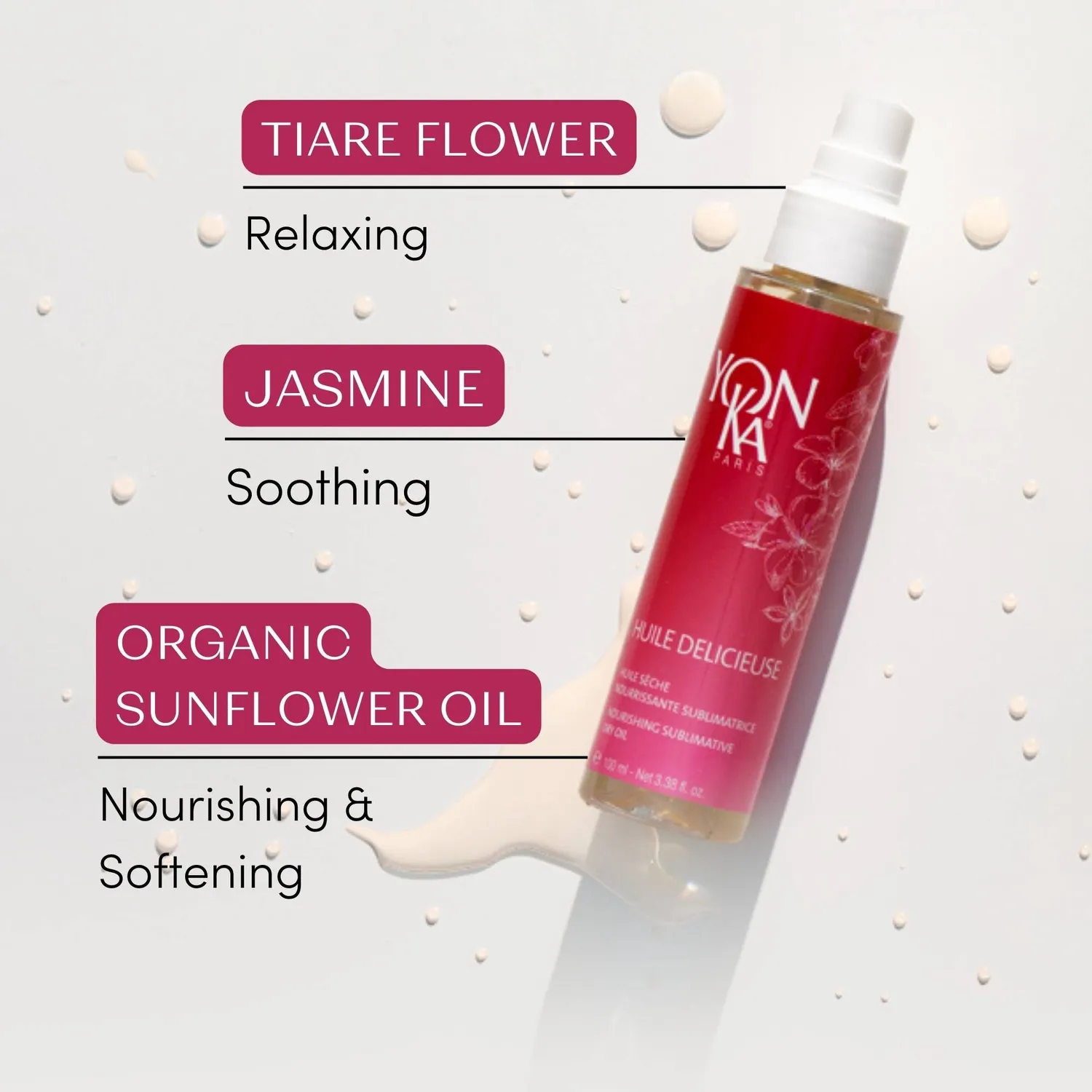 Yon-Ka Huile Corps Délicieuse kroppsolje – jasmin og tiare