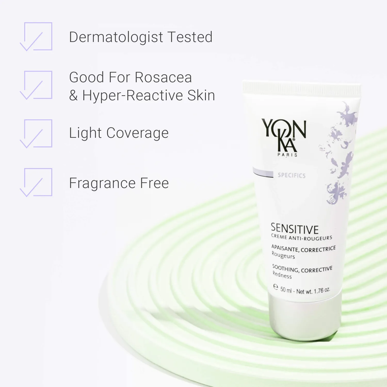 Yon-Ka Sensitive Crème Anti-Rougeurs ansiktskrem uten parfyme