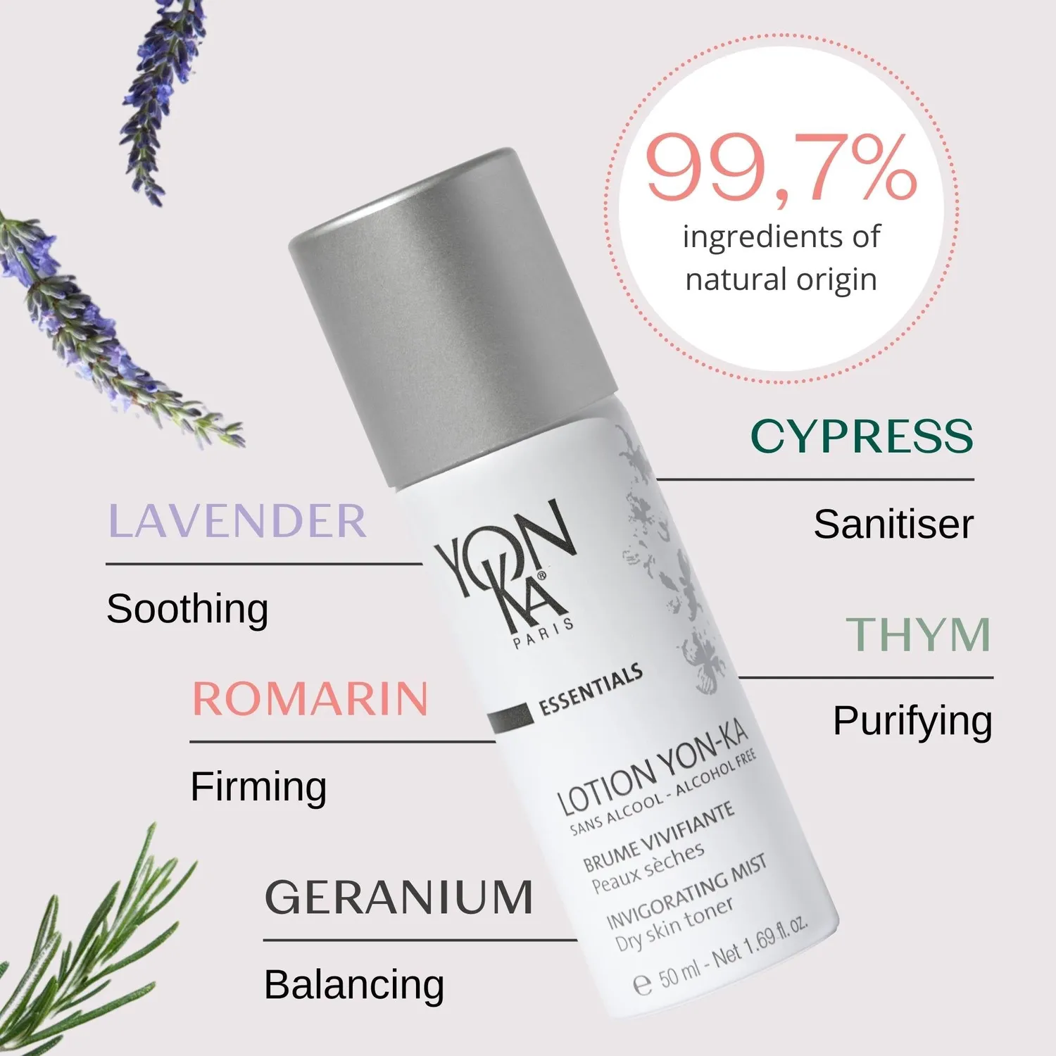 Yon-Ka Lotion Dry Skin ansiktsmist 50 ml for tørr hud