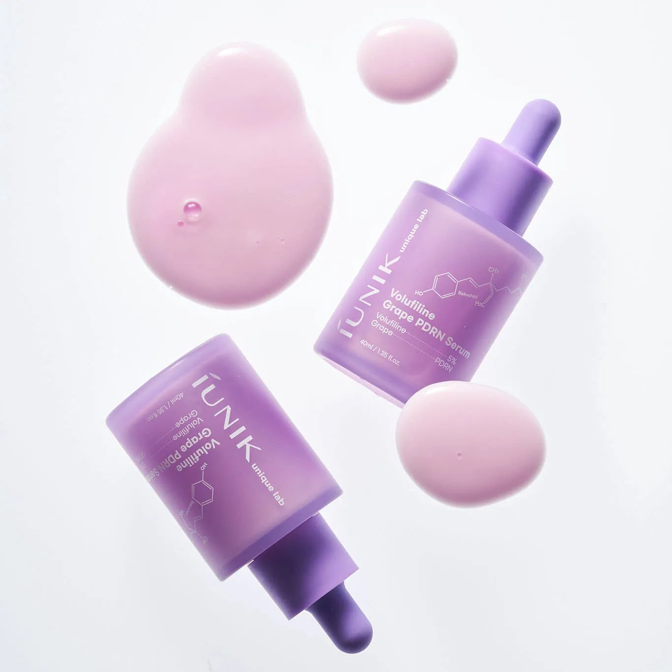 IUNIK Volufiline Grape PDRN Serum ansiktsserum med 5 % Volufiline