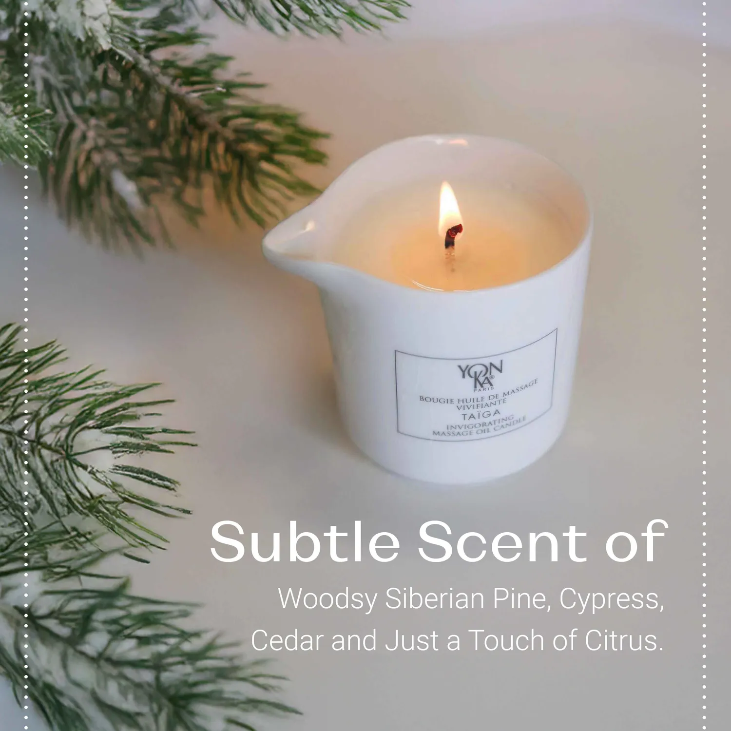 Yon-Ka Taïga Massage Candle massasjelys med sesamolje