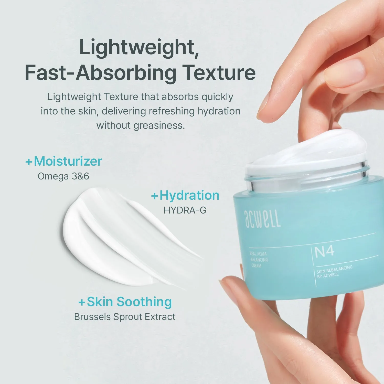 Acwell Real Aqua Balancing Cream gelkrem med hyaluronsyre
