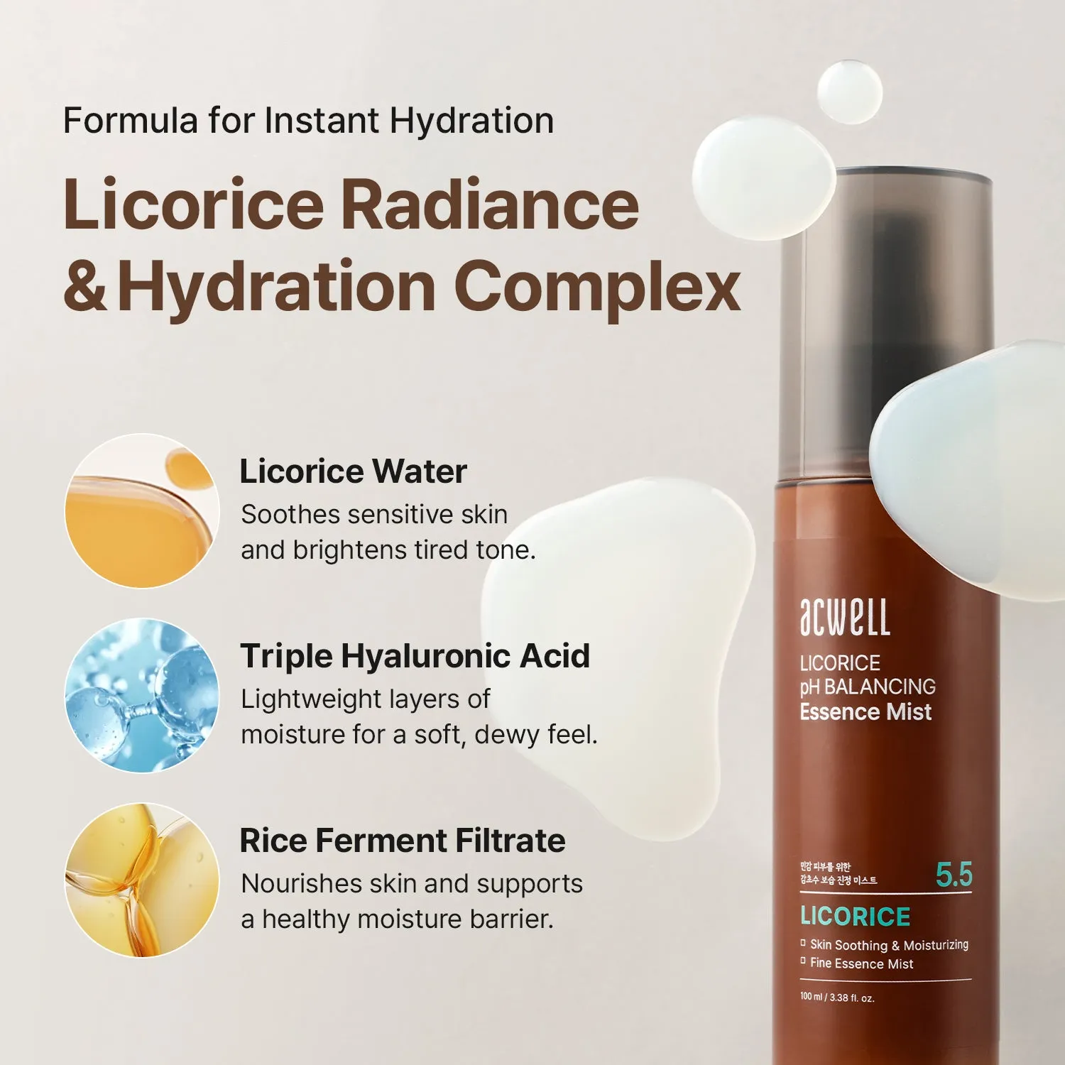 Acwell Licorice pH Balancing Essence Hydrating Face Mist ansiktsmist