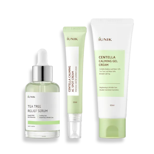 IUNIK Calming Relief Trio hudpleiesett mot urenheter