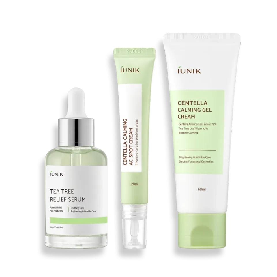 IUNIK Calming Relief Trio hudpleiesett mot urenheter
