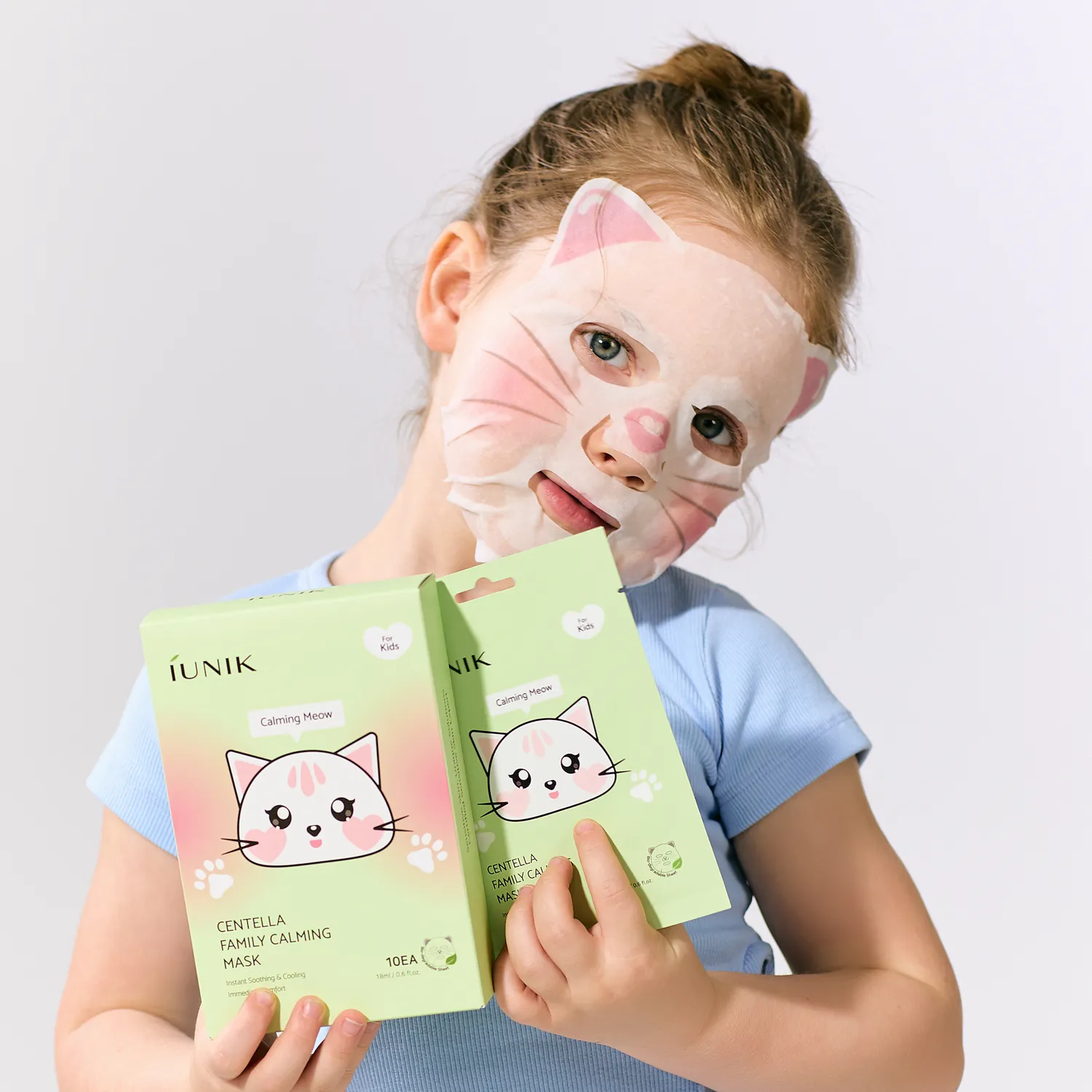 IUNIK Centella Family Calming Mask For Kids ansiktsmaske 1 stk cellulose