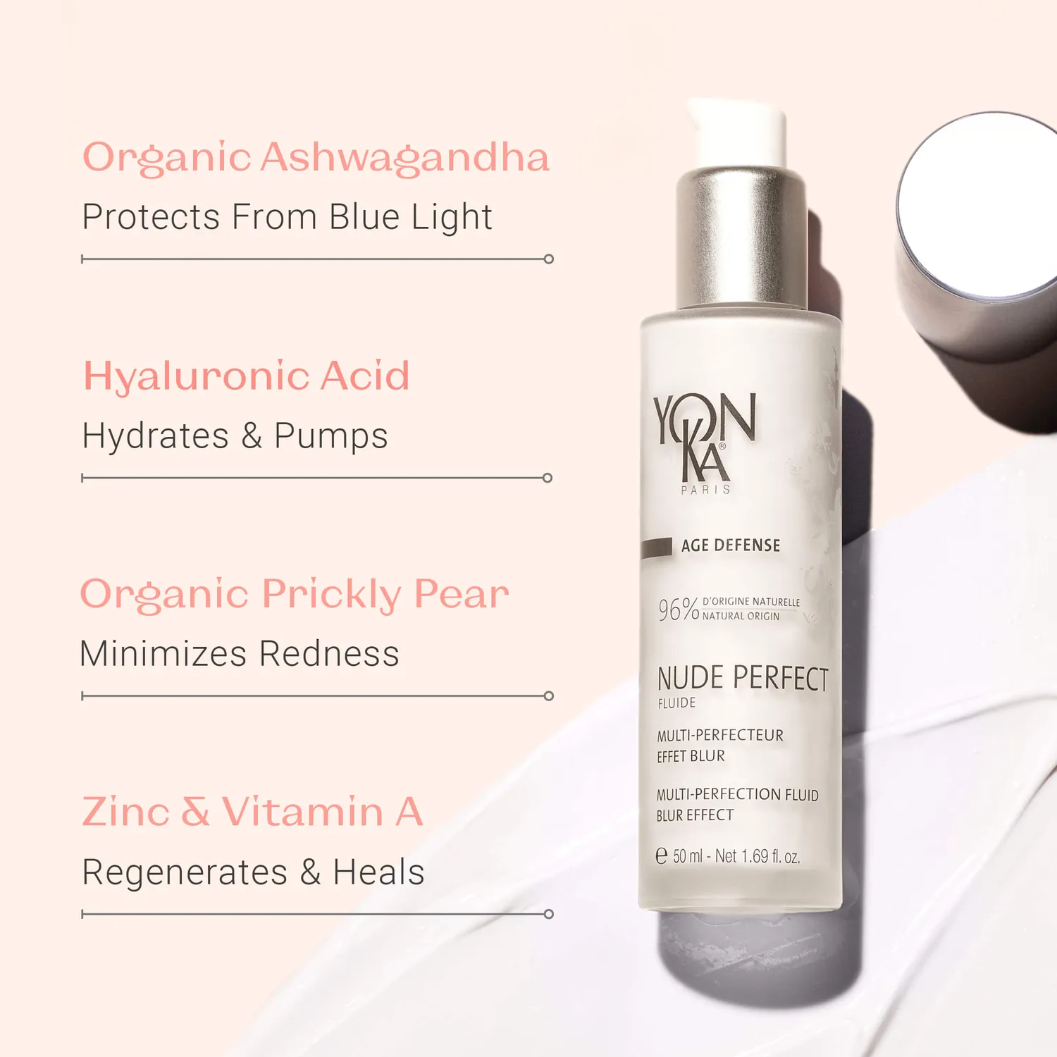Yon-Ka Nude Perfect Fluide mattende ansiktsfluid med blur-effekt