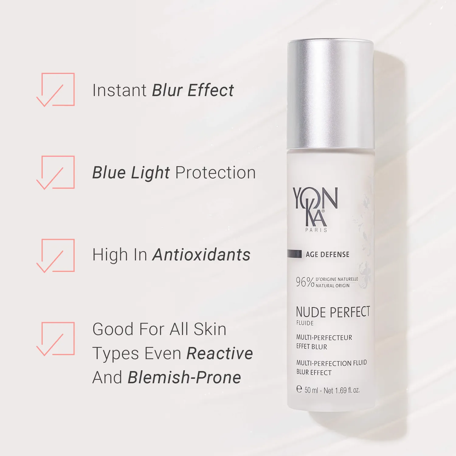 Yon-Ka Nude Perfect Fluide mattende ansiktsfluid med blur-effekt
