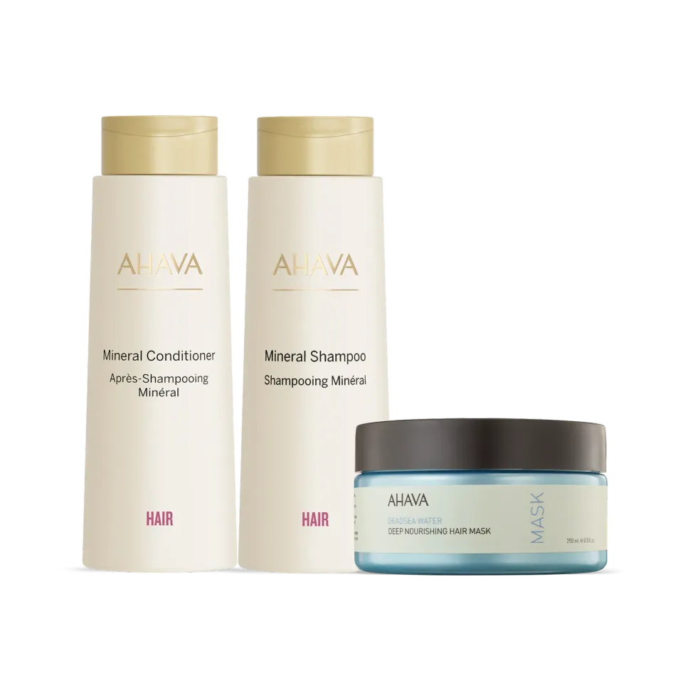 ahava The Hair Revival Trio hårpleiesett 3 deler