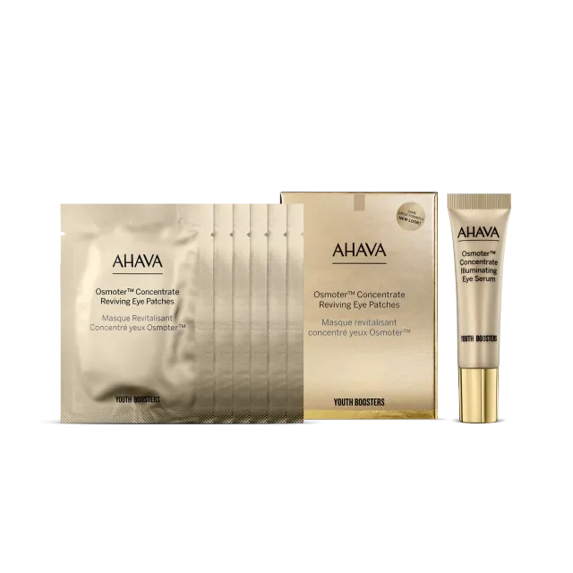 ahava The Golden Eye Revival Set øyesett serum og øyepatcher