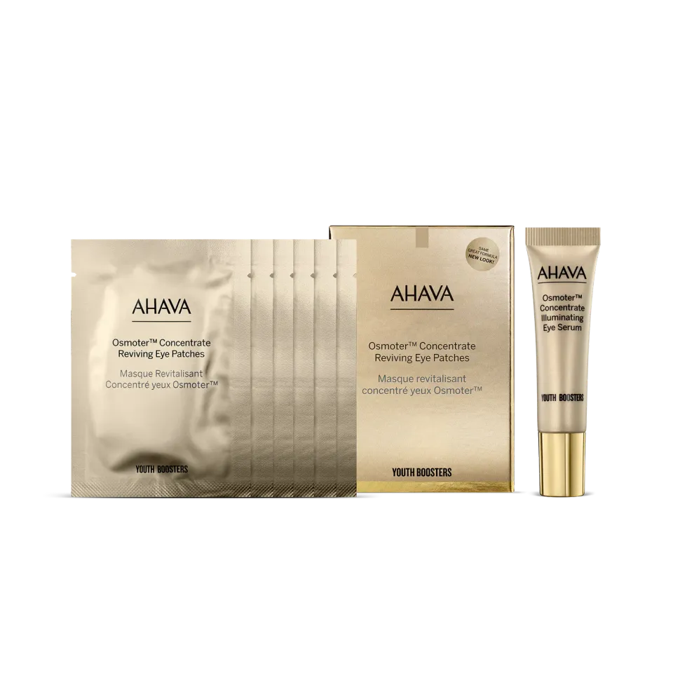 ahava The Golden Eye Revival Set øyesett serum og øyepatcher