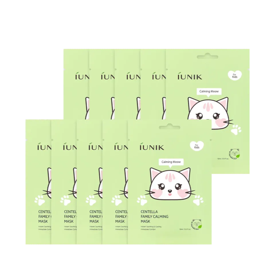 IUNIK Centella Family Calming Mask For Kids ansiktsmaske 1 stk cellulose