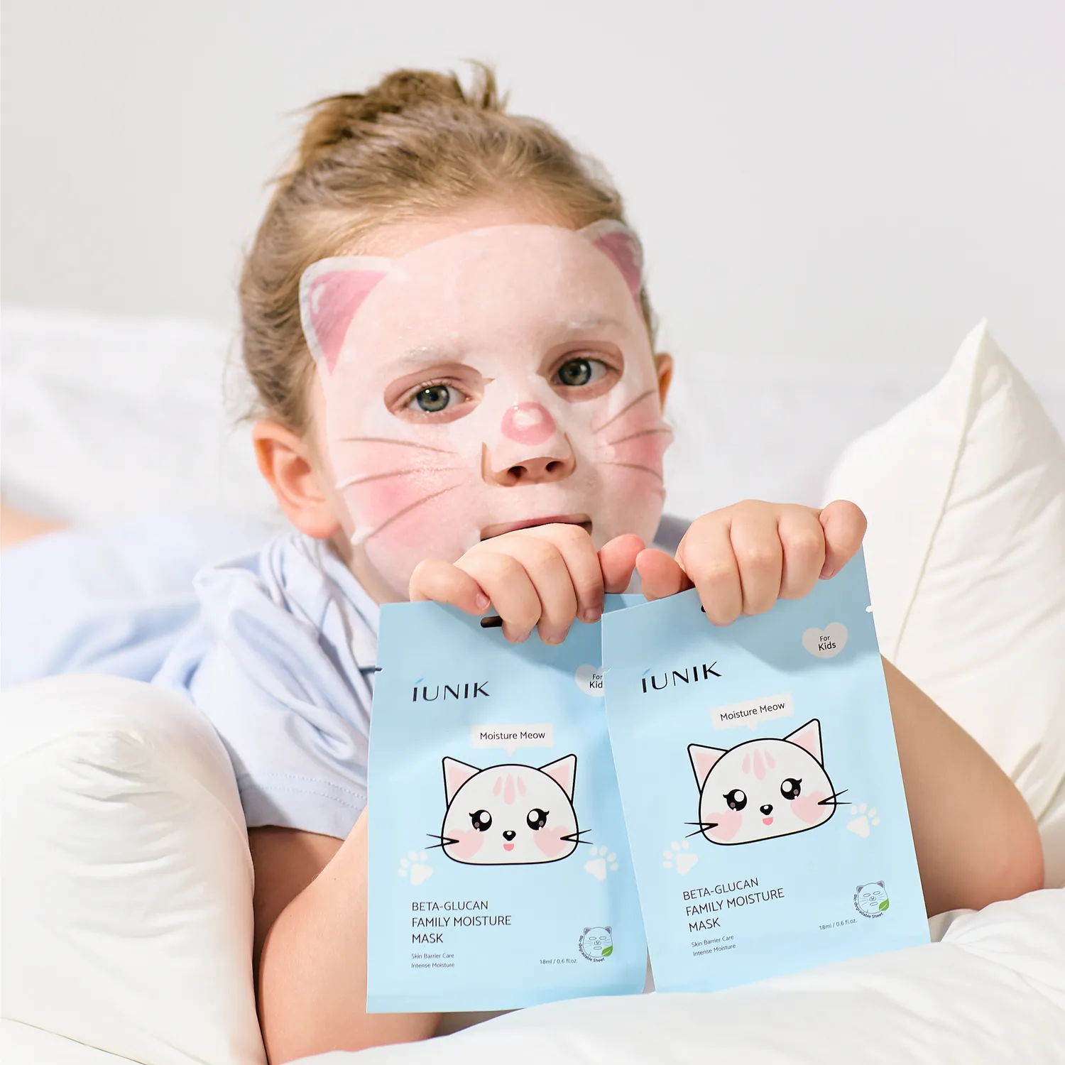 IUNIK Beta-Glucan Family Moisture Mask For Kids ansiktsmaske