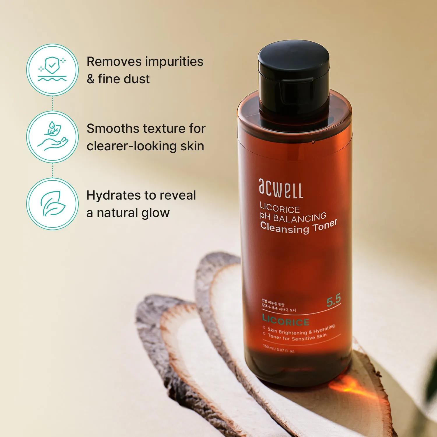 Acwell Licorice pH Balancing Cleansing Toner ansiktsvann 10.14 fl oz