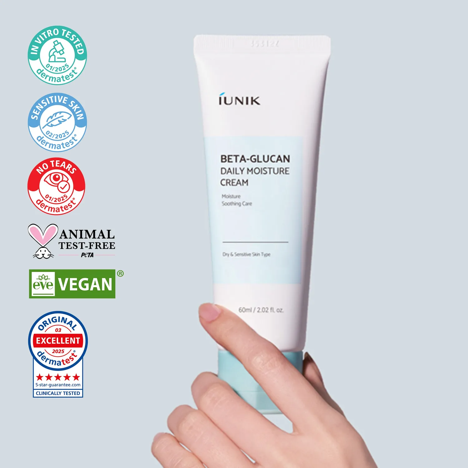 IUNIK Beta Glucan Daily Moisture Cream ansiktskrem med beta-glukan