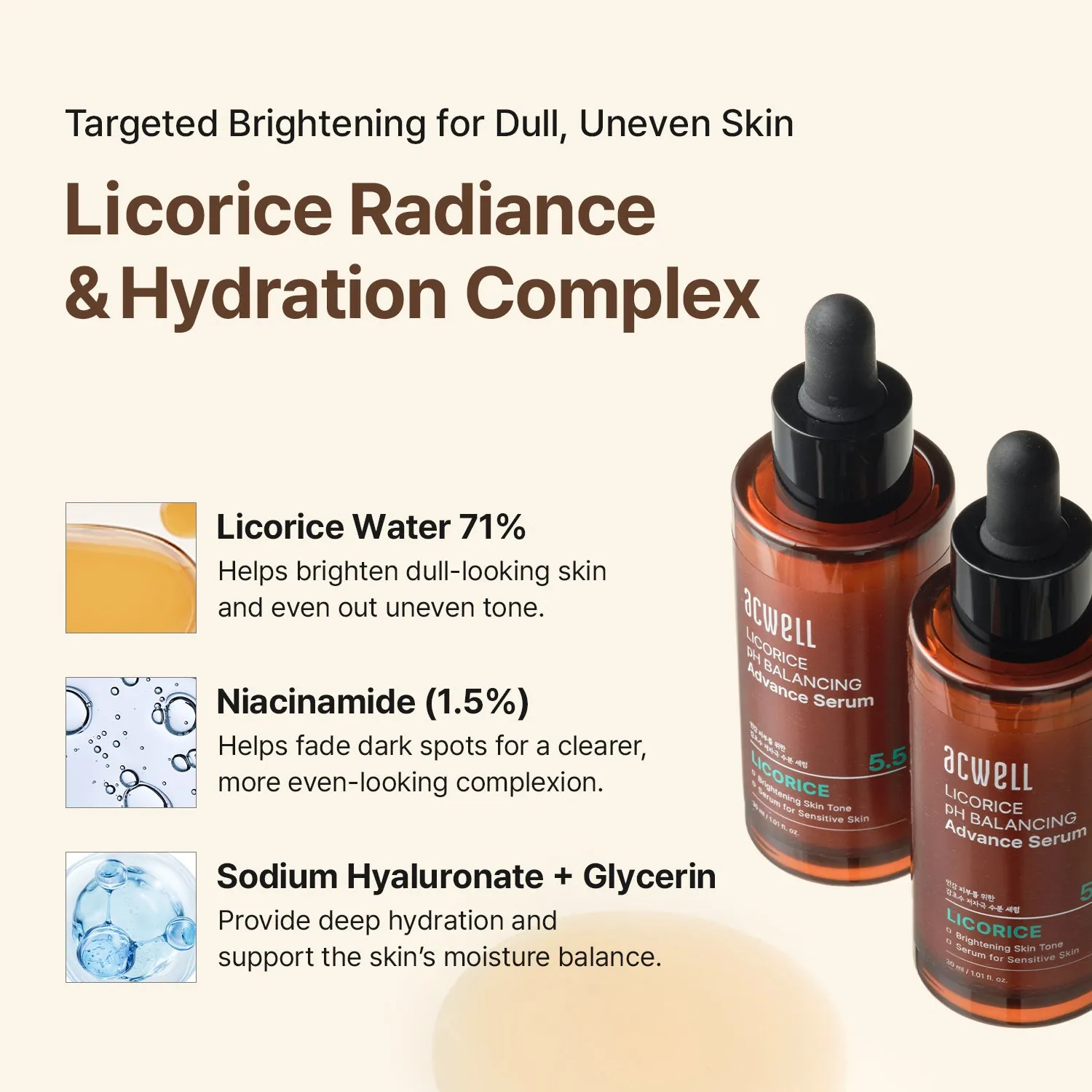 Acwell Licorice pH Balancing Advanced Facial Serum Ampoule serum