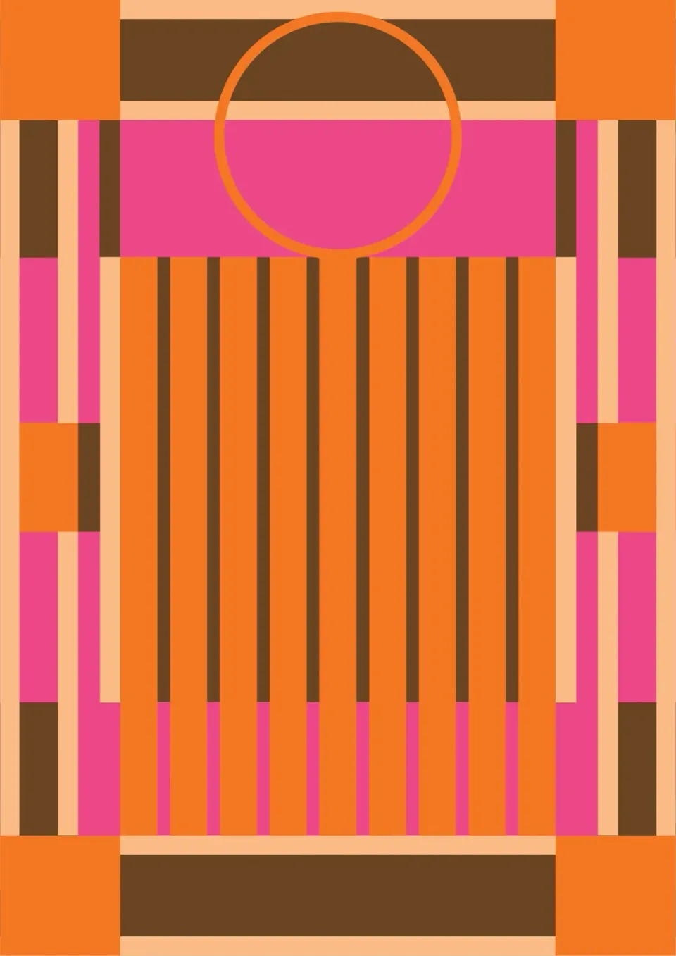 Djusie Door To Harmony kunsttrykk 50 × 70 cm silketrykk