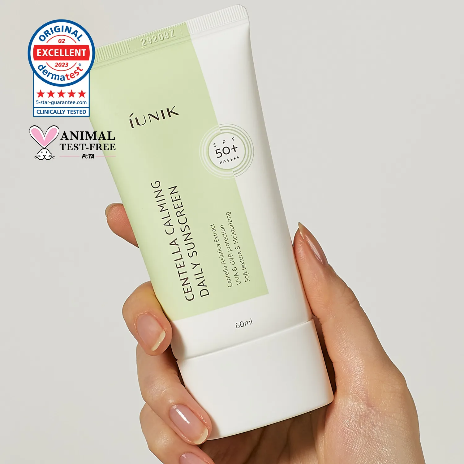 IUNIK Centella Calming Daily Sunscreen solkrem daglig ansiktsbruk