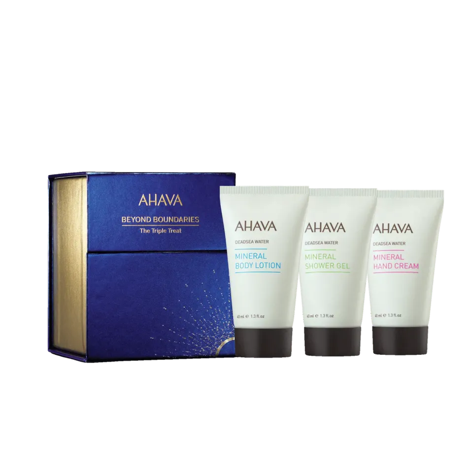 ahava The Triple Treat kroppspleiesett med mineralpleie