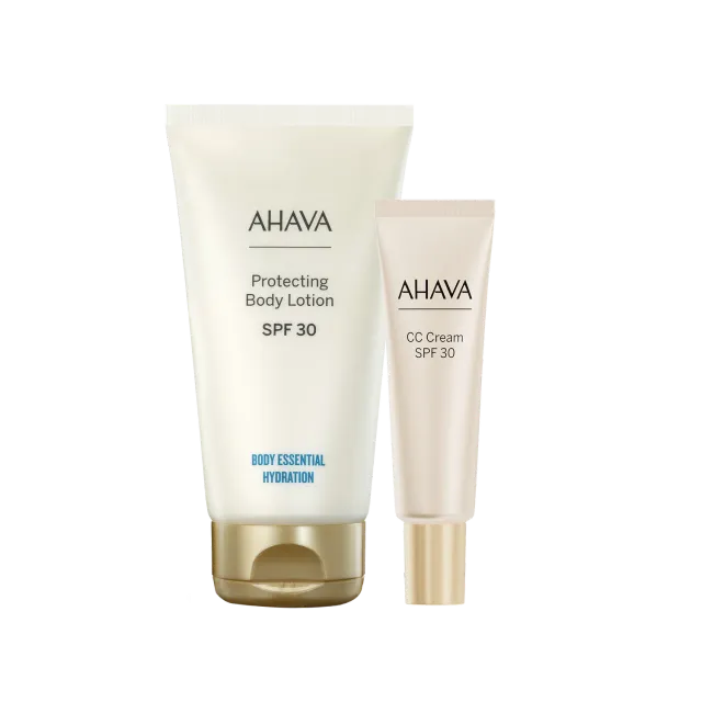 AHAVA Sun & Skin Savior Set solpleiesett SPF 30 – ansikt og kropp