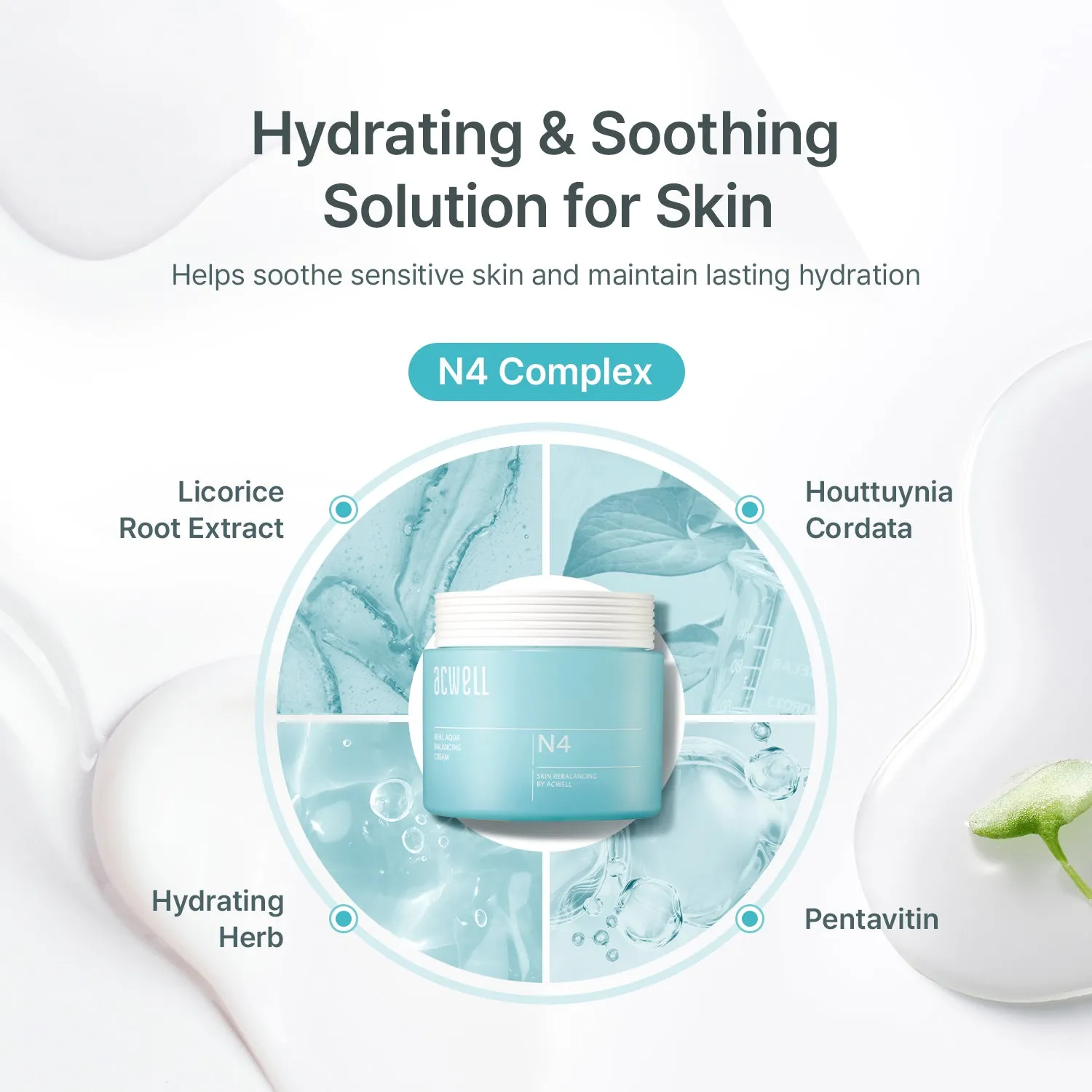 Acwell Real Aqua Balancing Cream gelkrem med hyaluronsyre