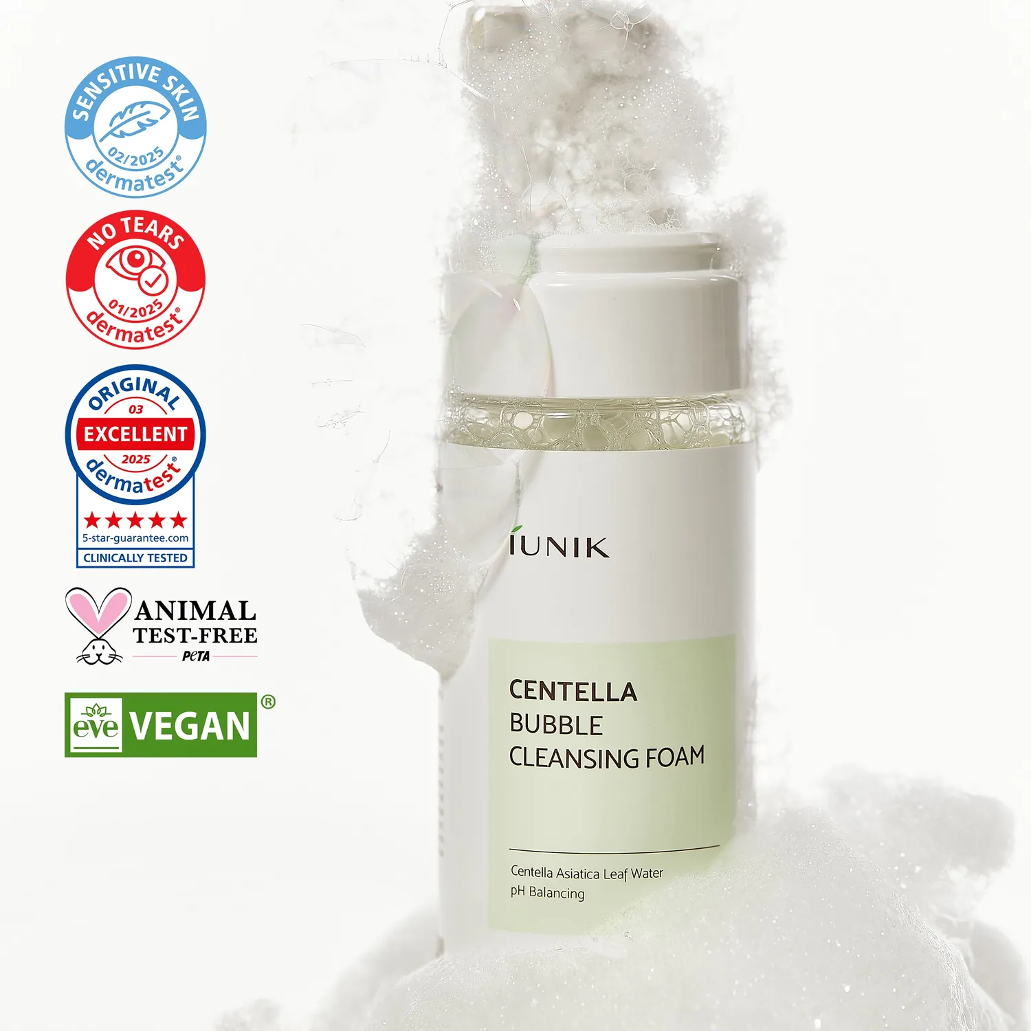 IUNIK Centella Bubble Cleansing Foam skumrens