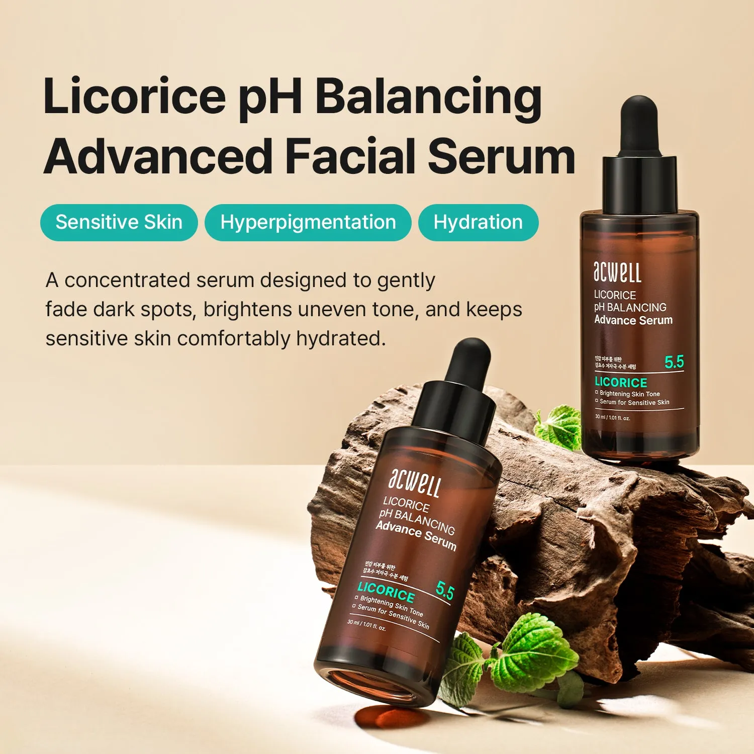 Acwell Licorice pH Balancing Advanced Facial Serum Ampoule serum