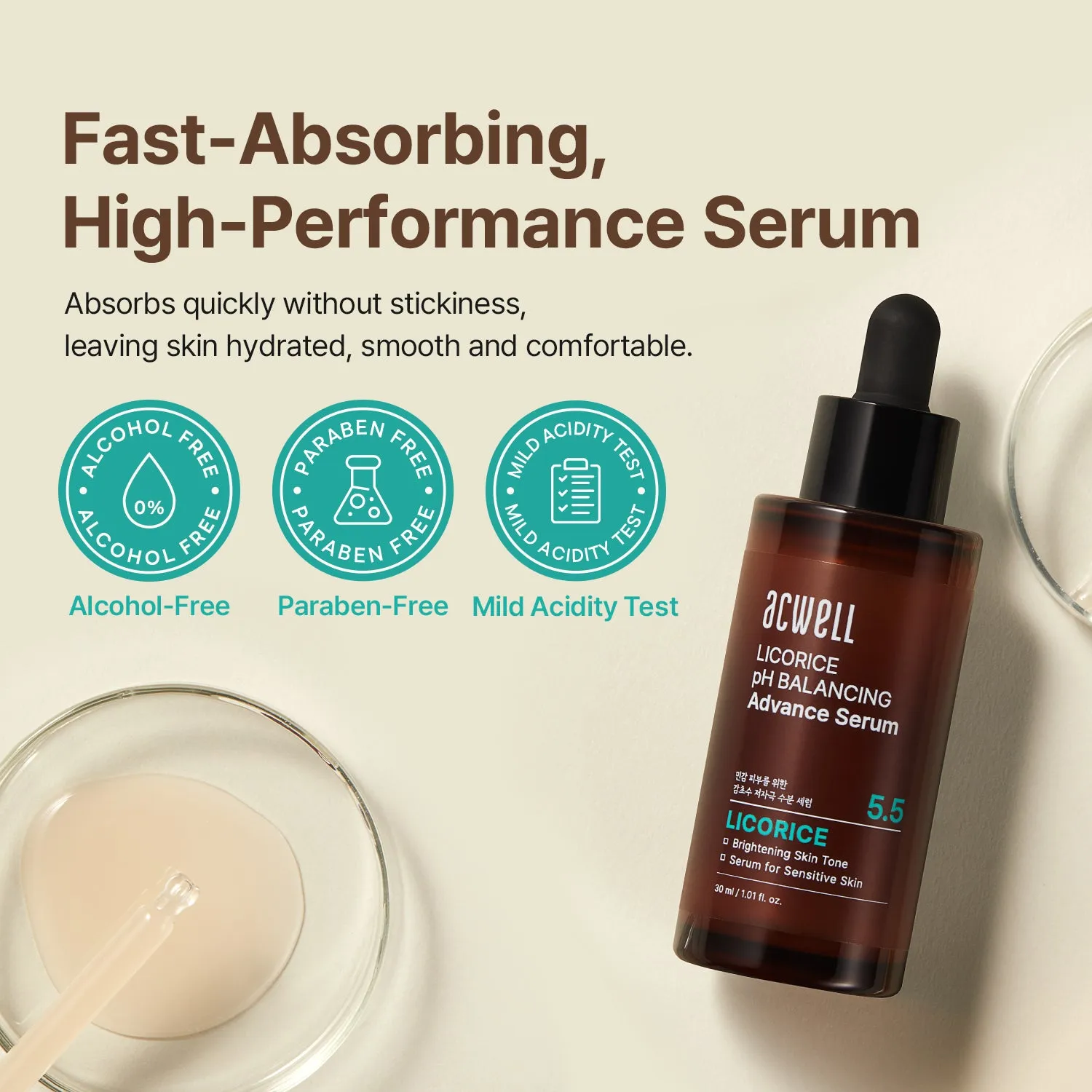 Acwell Licorice pH Balancing Advanced Facial Serum Ampoule serum