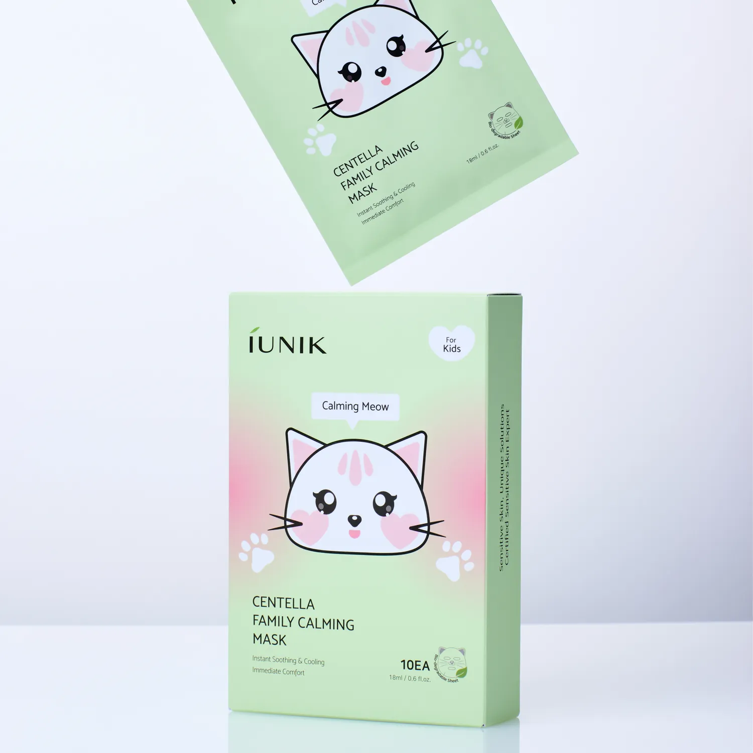 IUNIK Centella Family Calming Mask For Kids ansiktsmaske 1 stk cellulose