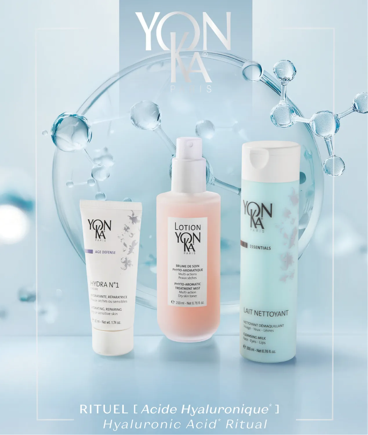 Yon-Ka Holidays 2025 HYALURONIC ACID: INTENSE HYDRATION hudpleiesett