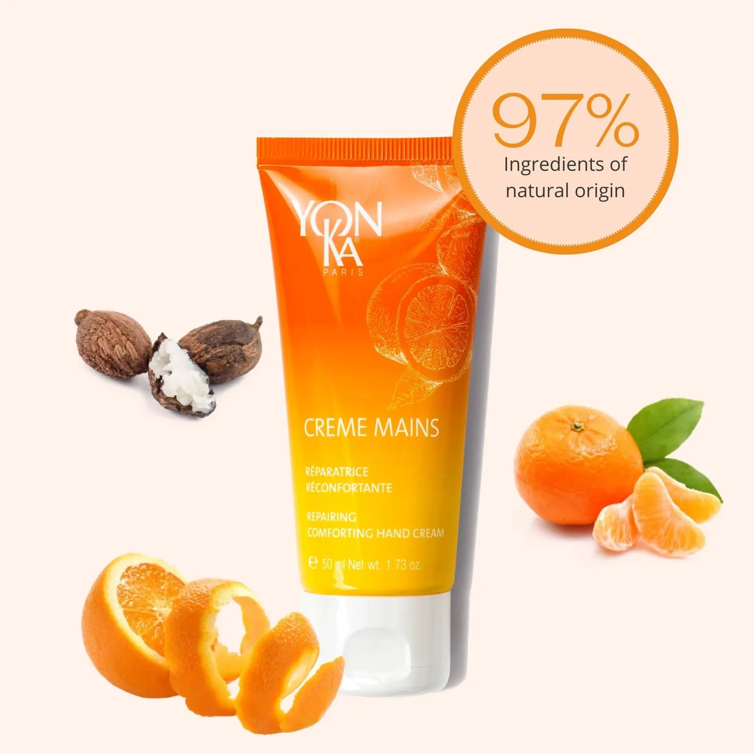 Yon-Ka Crème Mains Vitalité håndkrem 50 ml med sheasmør