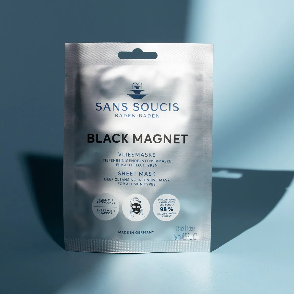 Sans Soucis Black Magnet Vliesmaske ansiktsmaske 16 ml rensende